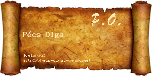 Pécs Olga névjegykártya
