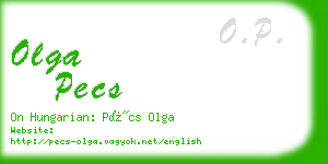 olga pecs business card